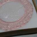 13" Pink Charger Plates, Set of 6 Plastic Textured Chargers for Dinner Plates with Embossed Rim, Table Décor, Party, Wedding, Holiday (FD08P)