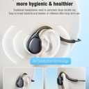 3.5mm Open Ear Headphones Wired headphones with Mic, 3.5mm+USB Connection, Air Conduction Wired Headset with Premium Sound Ultra-Light USB Headset Perfect for Phones Tablets PC Speakers -Black