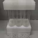 Hurricane Taper Candle Holders - Set of 6 Clear Glass Tapered Candlesticks with Covers, 11.8 inch Tall Fluted Candle Stick Holder Bulk, Ribbed Centerpieces for Wedding Christmas Table Decor