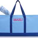 Sunnymove Mahjong Bag for Tiles and Racks Empty American Mahjong Tiles Carrying Tote 31.5 x 12 x 4 Inches Canvas Tile Games Accessories Gifts for Card Pushers Rack Mat Carrying, Case Only(Dark Blue)