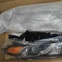 LED Projector Headlights Assembly Pair for 2018 2019 2020 2021 2022 2023 2024 Toyota Camry L/LE/SE Headlamps Head Lights Replacement Driver and Passenger Side,Chrome Housing Amber Reflector