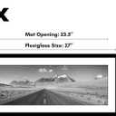 Americanflat 11x27 Picture Frame with Polished Plexiglass - Set of 2 - Use as 8x24 Frame with Mat or Display 11x27 Photo Without Mat - Galleria Collection - Picture Frames for Wall Display - Black