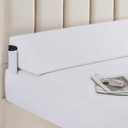 Horbaunal King Size Bed Wedge Pillow Cover for Headboard Gap, Headboard Wedge Pillow Case Cover Only, 76" x 10" x 6", White