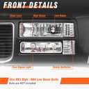 for 1994-1998 Chevy Silverado Headlights Assembly Compatible with 94-98 Tahoe/Suburban/C10/C/K Chrome Housing Clear Reflector Replacement Driver and Passenger SideW/O Bulb