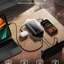 JKELAR Portable Charger, 50000mAh Travel Camping Essential Power Bank with Built-in Cables, PD 22.5W Fast Charging, Large Capacity Portable Phone Charger for iPhone, Samsung, Matte Black