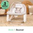 Ingenuity Keep Cozy 3-in-1 Grow with Me Vibrating Baby Bouncer Seat & Infant to Toddler Rocker, 0-30 Months Up to 40 lbs (Linden)