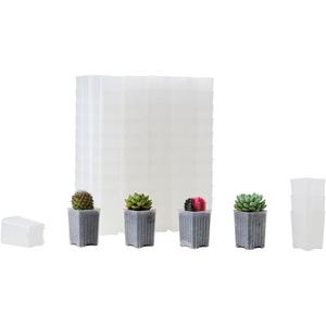 120 Pack 2.40 Inch Small Clear Plastic Square Nursery and Seedling Pot, Deep Transplant Seed Starter Planter with Drain Hole for Germination, Herb, Succulent
