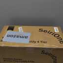 SEIRIONE Corner Shower Caddy Tension Pole, Quick Setup, Rust-Free Bathroom Shower Organizer Corner for Bathtub Shampoo Storage, 4-Tier Adjustable Shelf, Drill Free, Fits 34 to 116 Inch Height, Silver