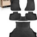 YHTAUTO Automotive Floor Mats for Chrysler, Dodge
for 300 2011-2023 (AWD) & Charger 2011-2022 (5 Seats) | TPE All Weather Floor Liners | 1st & 2nd & Cargo Mat, Set of 4