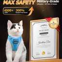 Halypet Cat Harness and Leash Set [MAX Safety 4th-Gen Upgrade] Escape Proof Adjustable Cat Leash Comfortable Soft Vest Easy to Wear Kitten Harness with Reflective Strip for Cats Walking, XS SkyBlue