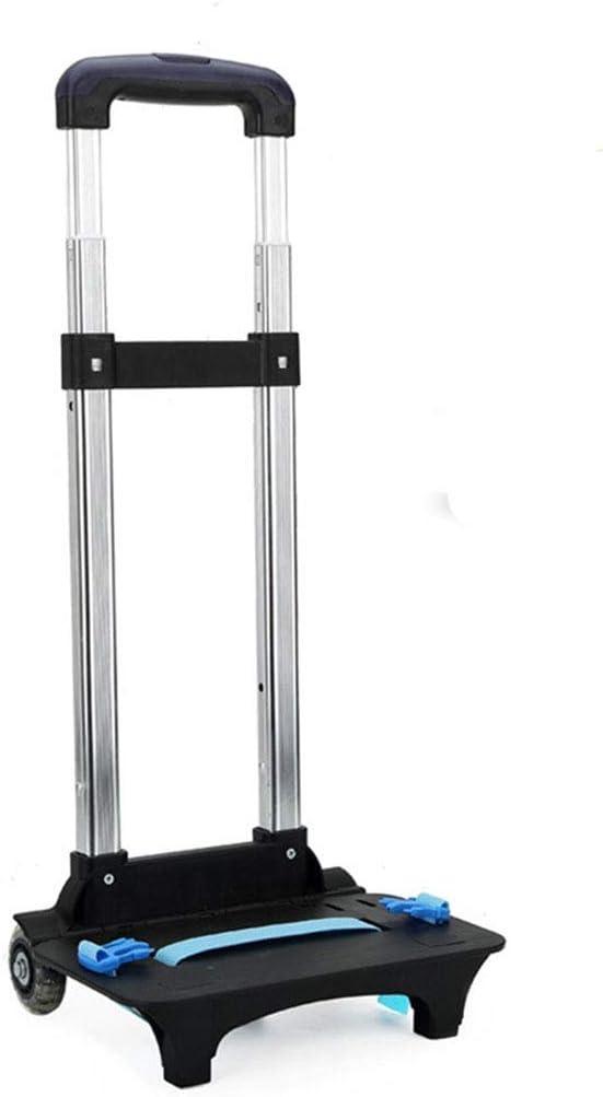 Backpack Hand Truck YUB Wheeled Cart Trolley Hand Aluminum Alloy Folding Trolley Cart for Schoolbag (Black)