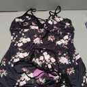 Avidlove Women Sexy Nightgown Lace Babydoll Chemises V-Neck Modal Sleepwear Full Slip Side Slit Sleep Dress (Black Flower), XL