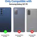 3 x Hensinple for Samsung Galaxy S21 FE Case, Samsung S21 FE Case with Built-in Screen Protector, 360 Full Body Military Grade Drop Protection Silicone Bumper Cover Phone Case for Samsung S21 FE (Clear)