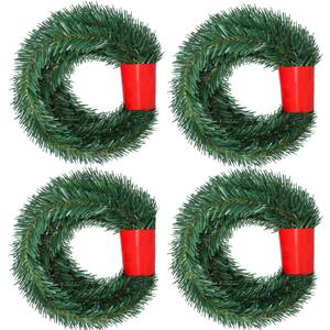 DearHouse 80Feet Christmas Garland, 4 Strands Artificial Pine Garland Soft Greenery Garland for Holiday Wedding Party,Stairs,Fireplaces Decoration, Outdoor/Indoor Use (80ft)