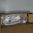 1 Pack Clear Extension Cord, 10 Feet Male to Female Extension Cords, Clear Extension Cord Indoor Thin with UL-Certified, Christmas Thin Extension Cords, 2 Prong, 2 x 18AWG 7A/125V