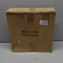 Slot Edge Round Side Table - Small Space Accent Table w/Solid Wood Leg - 12" Modern Drink Table, Nightstand for Bedroom, Living Room, Office & Tight Corners (Brown)