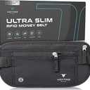 Travel Money Belt & Passport Holder - RFID Blocking Slim Travel Wallet & Fanny Pack for Men and Women - Essential Travel Pouch for Cash, Credit Cards, and Documents