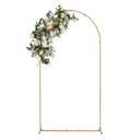 Vincidern 6.6 FT Wedding Arch Backdrop Stand for Parties, Balloon Arch Stand, Wedding Arches for Ceremony, Metal Arch Backdrop Stand for Bridal Baby Showers, Birthday Party Decoration Door Frame Gold