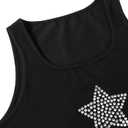 Remidoo Women's Casual Sleeveless Color Block Cropped Top Crewneck Tank Top Shirts (X-Large)