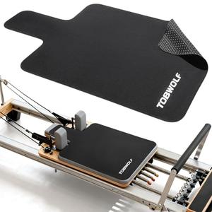 TOBWOLF Non-Slip Pilates Reformer Mat Towel, 39in x 24in Suede Pilates Reformer Mat Cover for Pilates Enthusiast to Practice, Lightweight - Soft Surface - Silicone-Backing, Sweat-Wicking, Quick-Drying