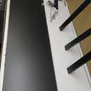 SpaceAid Washer Dryer Countertop, Laundry Wood Shelf Topper with Edge, 54" Width x 27.5" Depth Cover Guard Organizer for Washer and Dryer Laundry Hamper Counter Storage Organization (Black) (Large)