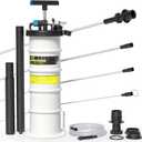 KJE 6.5L Pneumatic/Manual Oil Fluid Extractor Pump, Fluid Extractor with Pipe Storage Units, Oil Extractor Pump for Oil Change with Full Set Accessories for Automotive/Marine Oil Change