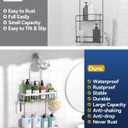 YASONIC Shower Caddy Hanging, Never Rust Shower Organizer Hanging, Aluminum Shower Racks for Inside Shower with Hooks for Razor, Bathroom Organizers and Storage with Soap Holder, White