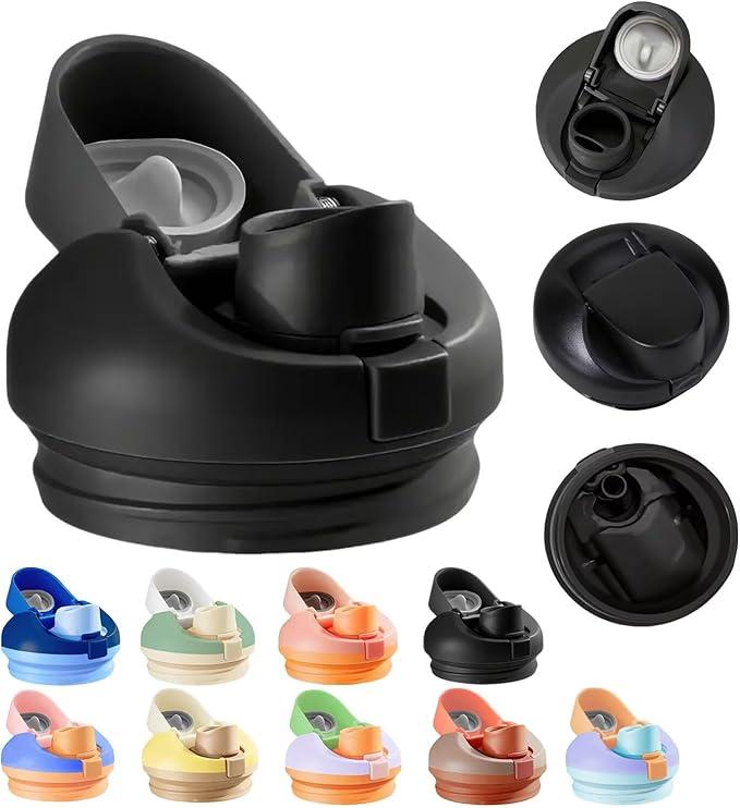 Replacement Lid for Owala Freesip Sway Tumbler, One Button Water Bottle Top Replacement Cap Compatible with Owala Freesip Sway Stainless Steel Cup 40oz, BPA-Free，Leakproof Lids, Black