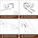 1” Diameter Curtain Rods Itself is 30 to 45 inch 1 Pack Fit 30-39 inch Window with Heavy Duty Adjustable Rod Matte Black Splicing Metal Extra Long Curtain Rod for Windows