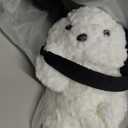 Tissu Cover Soft Plush Cute Dog Box Cartoon Paper Cover Holder Napkin Box Paper Storage for Car Home Bathroom Accessories (White)