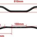Motorcycle Carbon Fiber Handlebar 7/8" 22mm Cafe Racer Handlebars Low Rise Drag Bars Universal for Cafe Race Bobber Motocross Dirt Pit Bike ATV Ebike Mini Bike