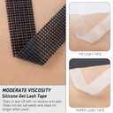 Lash Tape Eyelash Extensions Silicone Tape for Lift/Make up Latex Free Tape for Sensitive Skin Breathable Micro Eyelash Extension Supplies5Rolls Black, 0.5 in x 4yd