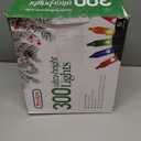 PREXTEX Multicolored Christmas Lights with Green Wire, 60 Feet, 300 Lights, Colorful String Lights Indoor or Outdoor - Incandescent String Lighting for Christmas Tree Decorations for Fences and Patios