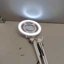 HITTI 10X Magnifier Esthetician Light, 2200 Lumens, Stepless Dimmable, 5 Wheel Rolling Base, LED Lighted Mag Lamp for Lash & Facials, Tattoo, Nail, Crafts, Sewing- White