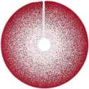 N&T NIETING Christmas Red Tree Skirt, 23 Inch Mini Tree Cover with White Snowflake Printed for Farmhouse Holiday Party Indoor Winter Xmas Tree Decorations (24 INCH, Red)