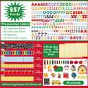 Kosiz 118 ft School Themed Bulletin Board Border Classroom Decoration Set, Small