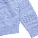 Girls Pullover Sweater Crewneck Long Sleeve Solid Soft Knit Sweater (7-8 Years, Blue)