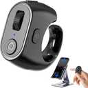Tiktok Scrolling Ring Controller, Photo Capture & Page Turner Ring, Wireless Ring for iPhone, iPad, AndroidBlack