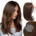 Hair Toppers for Women Clip in Bangs Large Base Toppers for Women with Thinning Hair Clip Ins Fake Bangs Perfect Solution for Thinning-hair and Stylish Upgrade