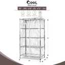 okcool Waterproof Shelf Cover,All Clear Wire Shelf Cover with Zipper,Transparent PVC Clearly Visible.(Fits 36" Wx18 Dx72 H Shelves)