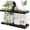 Floating Shelves for Wall, 24in Black Wooden Shelves Set of 2, 24"W x 9.3"D x 1.5"H, Set of 2