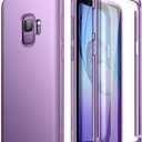 SURITCH for Samsung Galaxy S9 Case, [Built-in Screen Protector] Hybrid Full-Body Protection Dual Layer Shockproof Rugged Bumper Soft Silicone Slim Protective Cover for Galaxy S9 5.8 Inch (Purple)