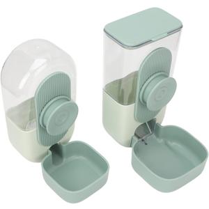 Pet Feeder Water Dispenser Set, Simple High Temperature Mint Green Automatic Hanging Food Water Dispenser for Home for Cat (Mint Green)