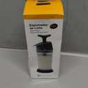 Manual Milk Frother - Handheld Milk Mixer, Warm & Cold Milk Foamer, BPA Free, Frother for Coffee & Drinks - Home & Coffee Bar Accessories, Kitchen Utensils & Tools - 6.8 oz, Black