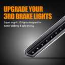 Third 3rd Brake Light LED for 2015-2020 Chevy Tahoe/Suburban, High Mount Rear Brake Lights Assembly for 2016-2019 Suburban 3500HD, Waterproof Center Cab Lamp Stop Light (Black)