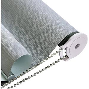 100% Blackout Window Roller Shades, Striped Jacquard Blinds with Thermal Insulated, Roll up and Down Shades, Easy Installation for Home and Office(30 x 72 inches, Grey)
