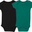 GUISBY Baby Boys Girls Short Sleeve Bodysuits for Summer 2-Pack Sets 0-24 Months