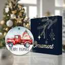 2 x Pig Ornament 2025, Merry Pigmas Christmas Ornament, White Elephant Gift  Red Truck with Santa Pig and Gifts  Farmhouse Holiday Dcor Ceramic Tree Decoration  Funny Animal Lover Ornament