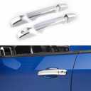 AUCERAMIC Chrome Door Handle Covers Trim Compatible with 2007-2014 Chevy Silverado GMC Sierra 1500 2500HD 3500HD