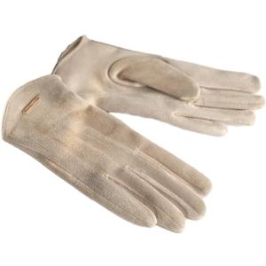Women'S Gloveswomen'S Velvet Thickened Warm Imitation Deerskin Driving Leather Gloves With Fingertips For CyclingWindproofWarm And Touch ScreenBeigeOne Size Fits All